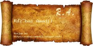 Rábai Amadil névjegykártya